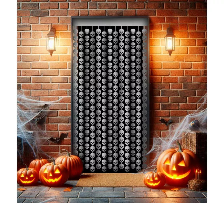 Translation missing: de.Cortina Halloween de Calaveras de 1x2 m