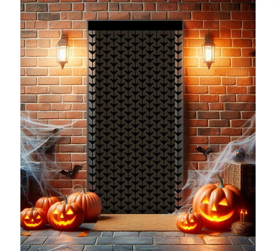 Translation missing: de.Cortina Halloween de Murciélagos negros de 1x2 m
