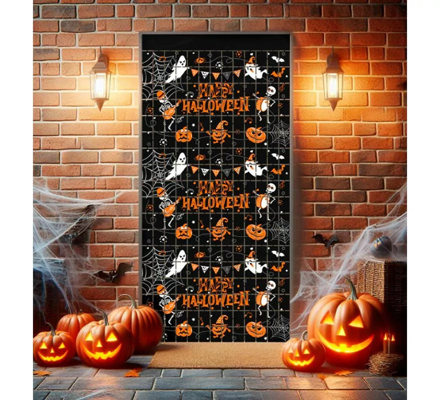Translation missing: de.Cortina Happy Halloween de cuadros de 1x2 m
