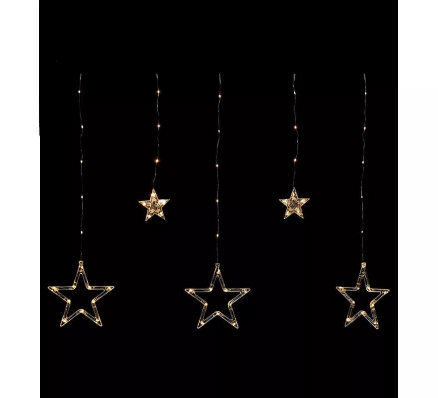 Translation missing: de.Cortina Navideña de 3 metros con 12 Estrellas Luminosas