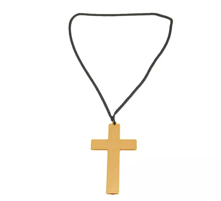 Translation missing: de.Cruz dorada con Cuerda 21x13 cm
