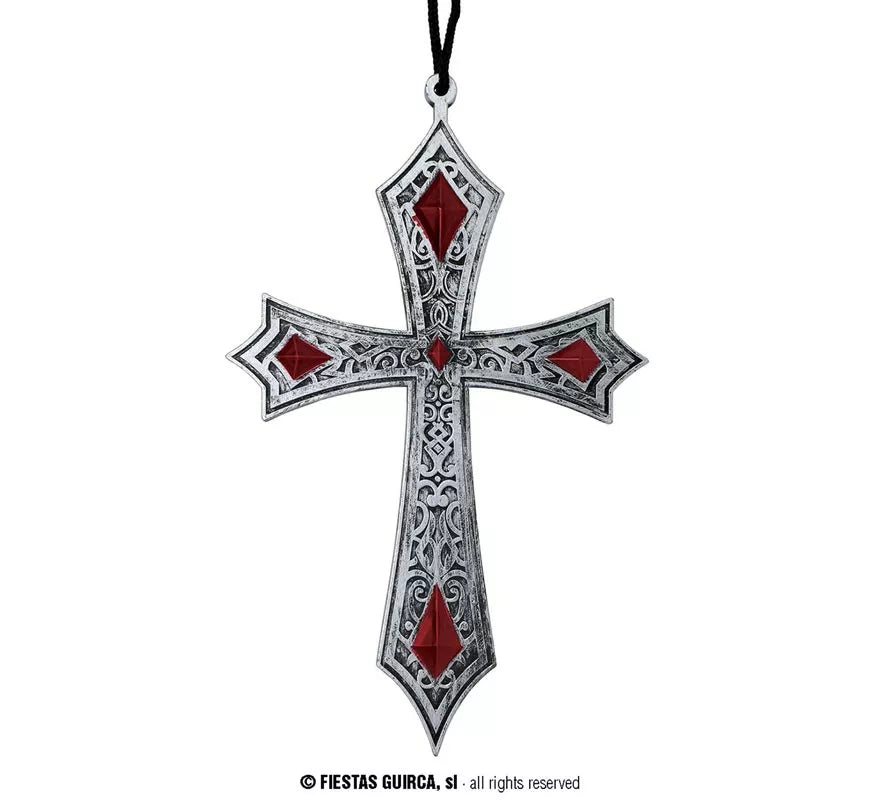 Translation missing: de.Collar Cruz Gótica gris de 21 cm