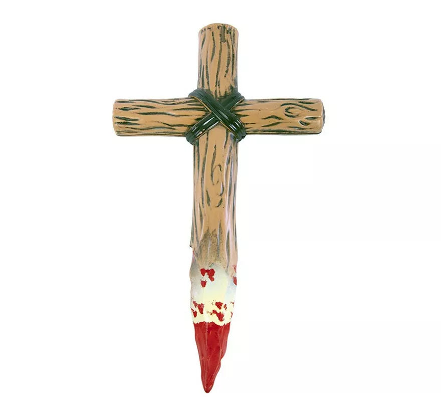Translation missing: de.Cruz Matavampiros con sangre falsa de 30,5X18 cm