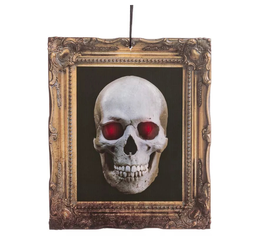 Translation missing: de.Cuadro de Calavera con Luz de 27,5x32,5 cm