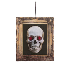 Totenkopf-Bild mit Licht 27,5x32,5 cm
