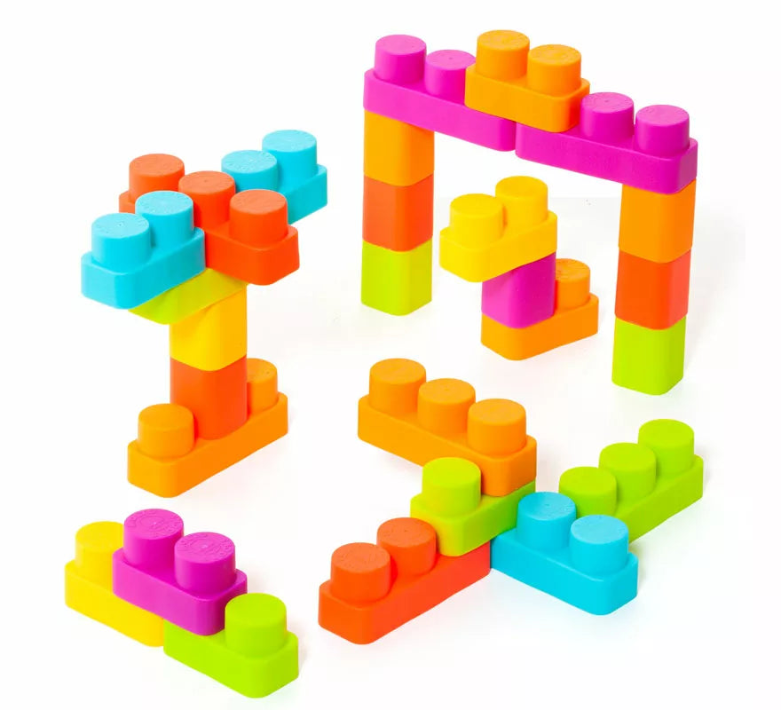 Translation missing: de.Cubeta de Bloques y Puzzles Blandos con 15 Piezas