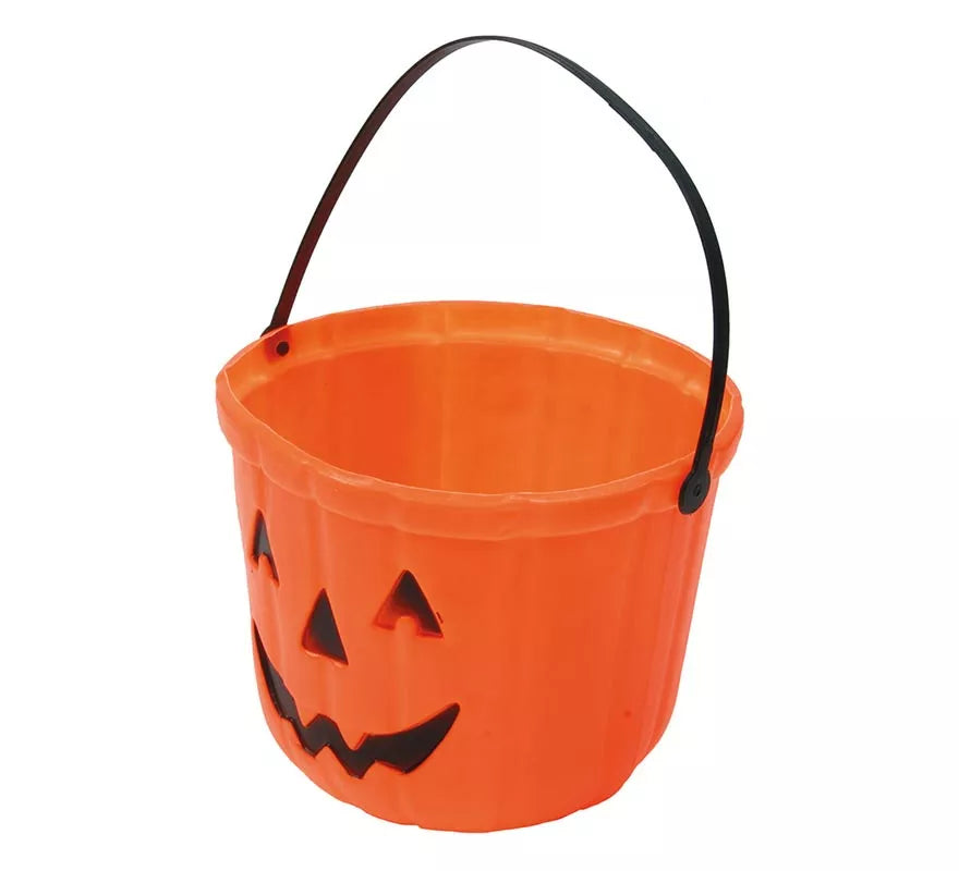 Translation missing: de.Cubo Calabaza de plástico de 15 cm para Halloween