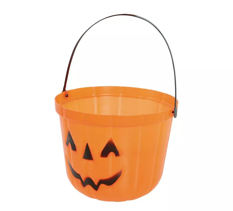 Translation missing: de.Cubo Calabaza de plástico de 15 cm para Halloween