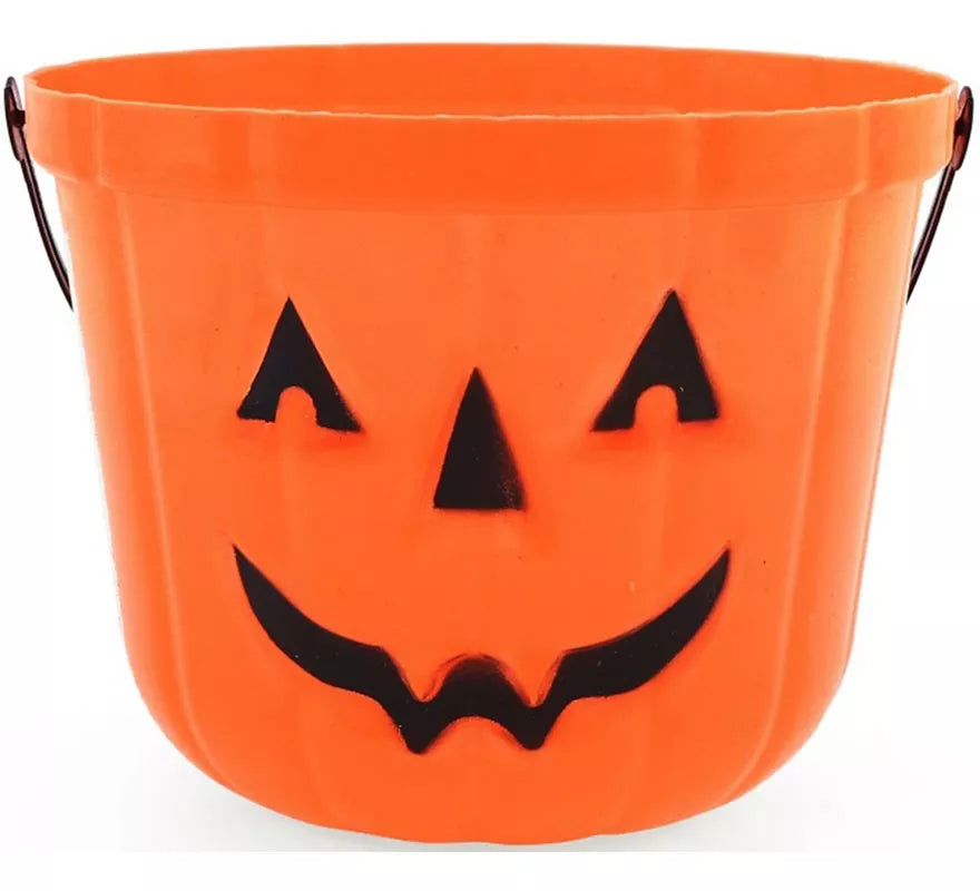 Cubo Calabaza naranja de 19x15 cm