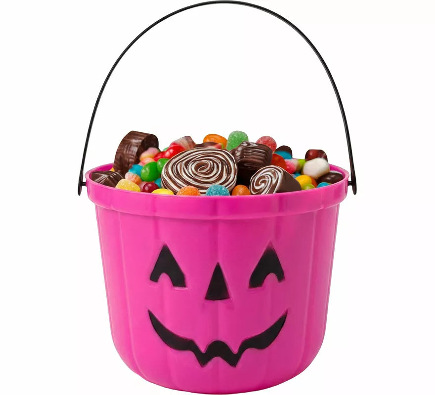 Cubo Calabaza Rosa de 20 cm
