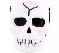 Weißer Totenkopf-Würfel, 14 x 16 x 17 cm
