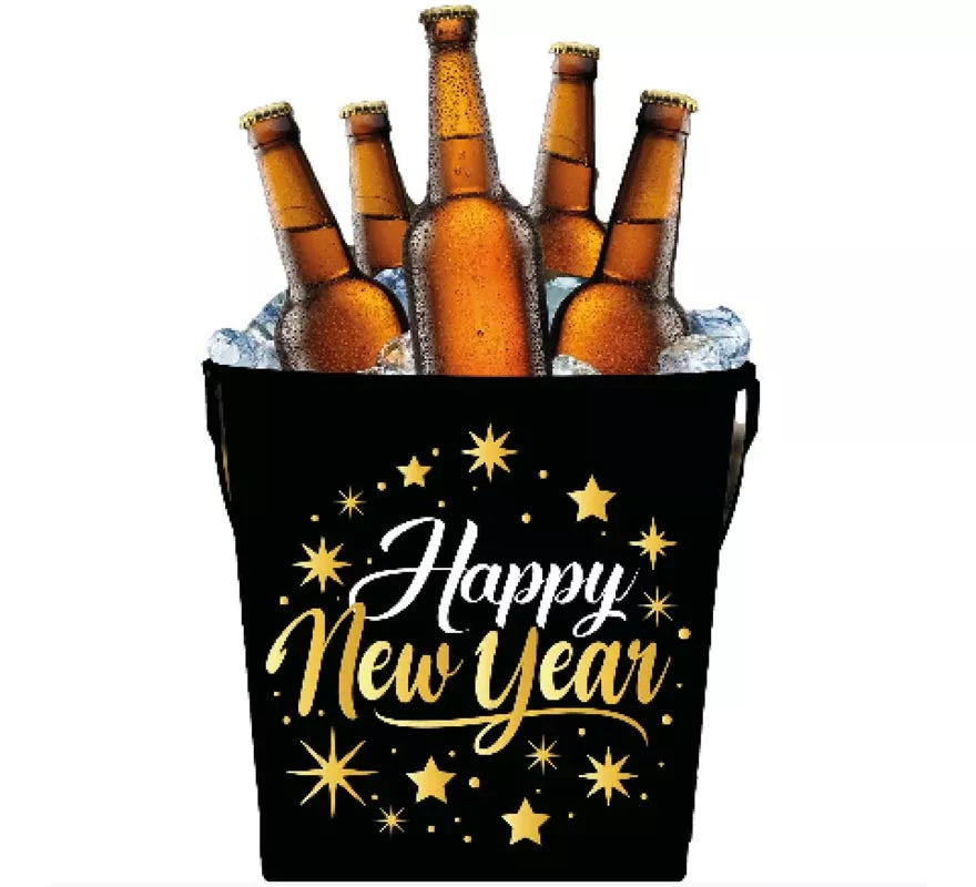 Translation missing: de.Cubo Metal Happy New Year de 19x23 cm