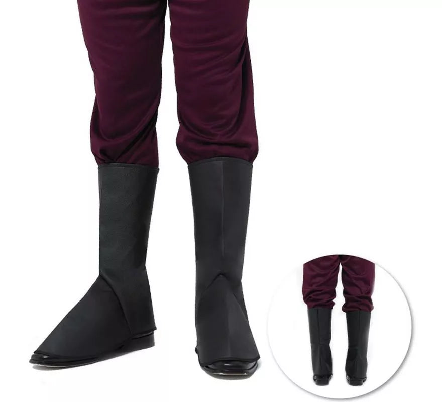 Translation missing: de.Cubrebotas Medievales negras para adulto