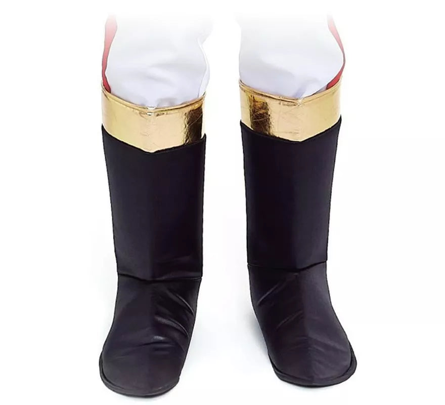Cubrebotas negras con ribete dorado para adultos