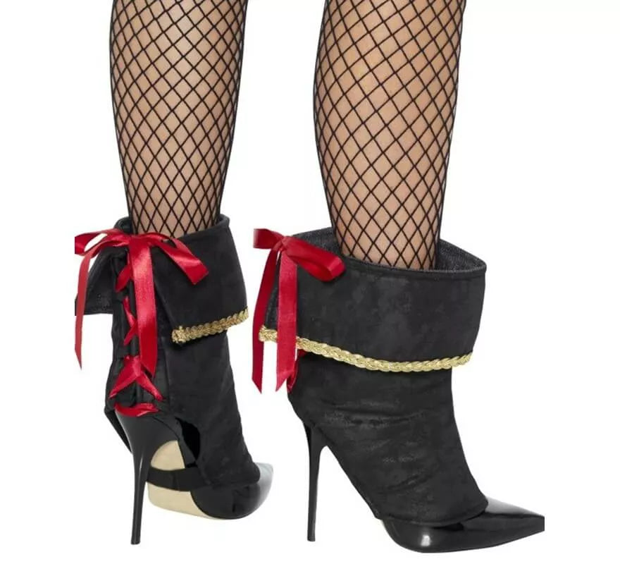 Cubrebotas Negros con lazos rojo