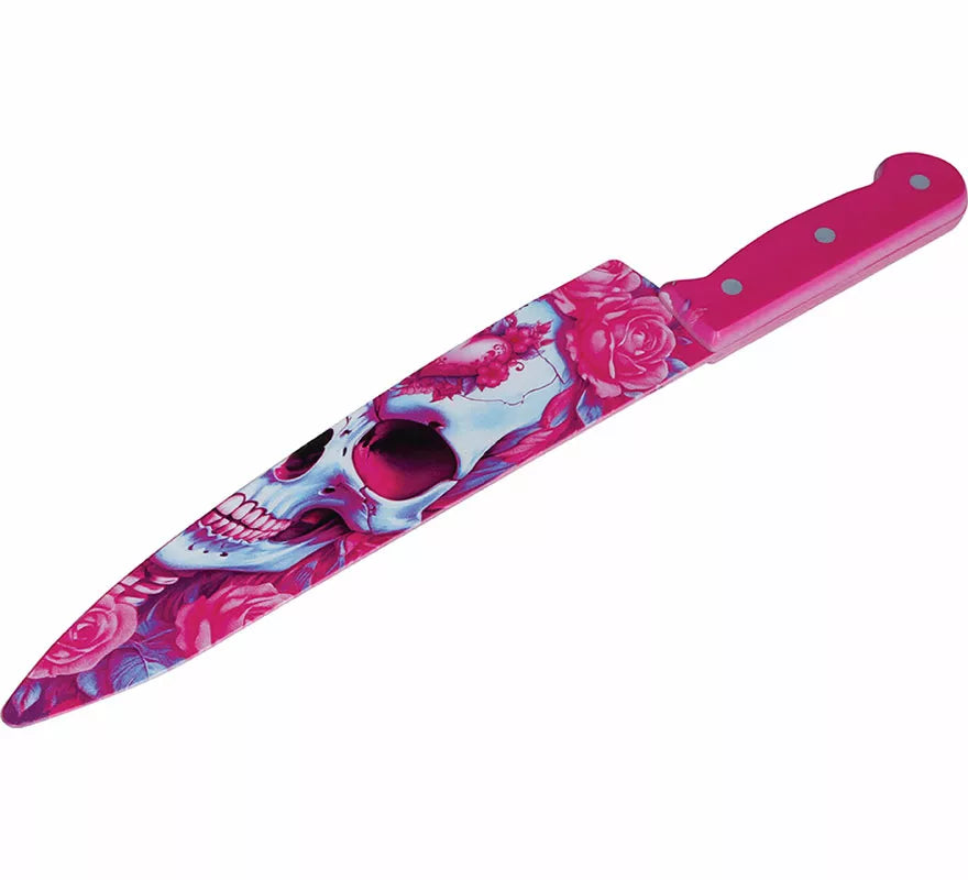 Translation missing: de.Cuchillo Calavera Rosa de 37 cm