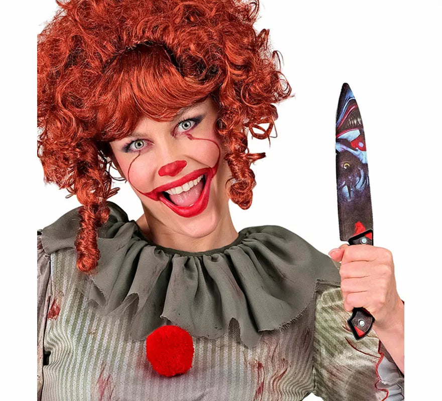 Translation missing: de.Cuchillo Payaso de Terror de 31 cm con diseño en ambas caras