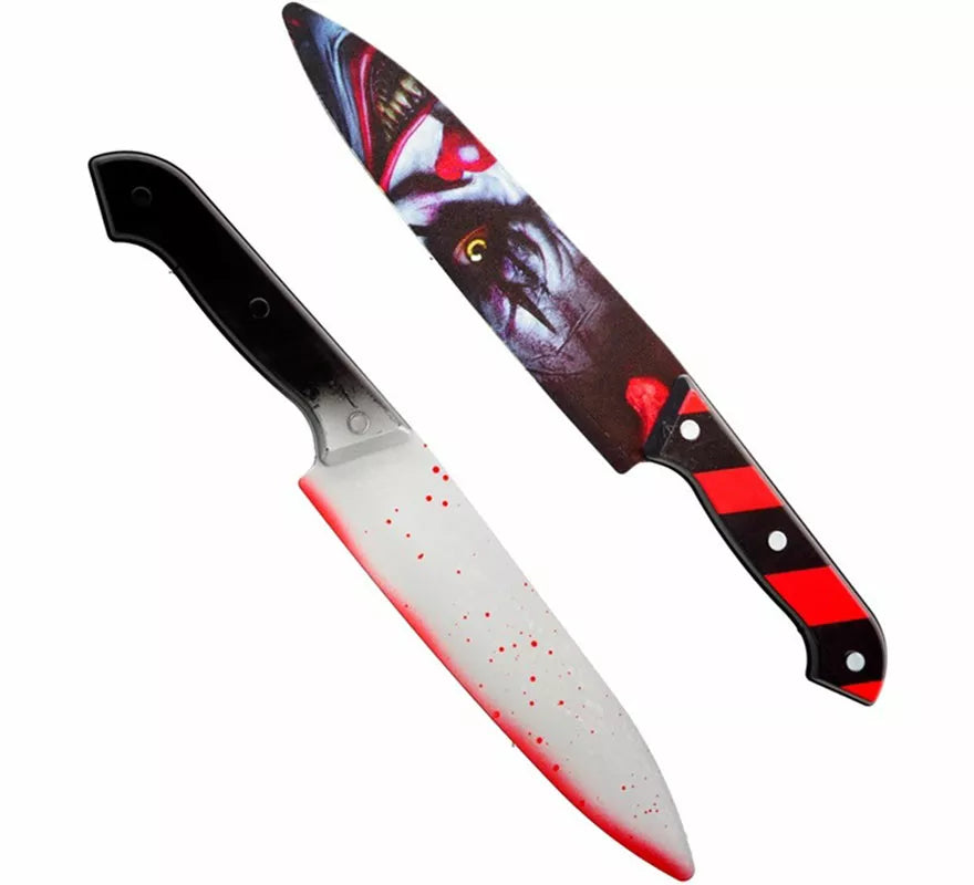 Translation missing: de.Cuchillo Payaso de Terror de 31 cm con diseño en ambas caras