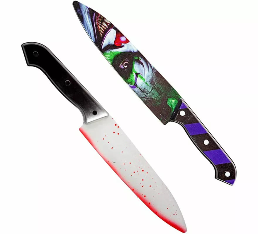 Translation missing: de.Cuchillo Payaso Risueño de 31 cm con diseño en ambas caras