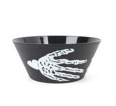 Schwarze Skelett-Handschale 26x16x11 cm