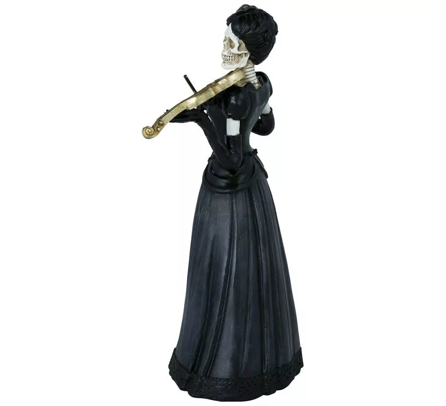 Translation missing: de.Dama Esqueleto con Violín de Resina de 26x15 cm