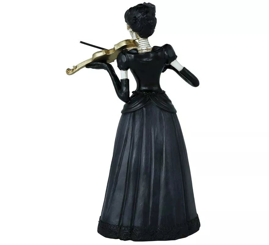 Translation missing: de.Dama Esqueleto con Violín de Resina de 26x15 cm