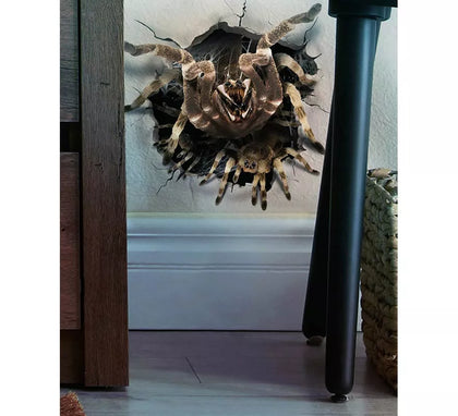 Decoración Adhesivo Pared Agujero Araña 16x16 cm