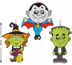 Hängende Dekoration für Halloween in 3 verschiedenen Modellen 34x24 cm
