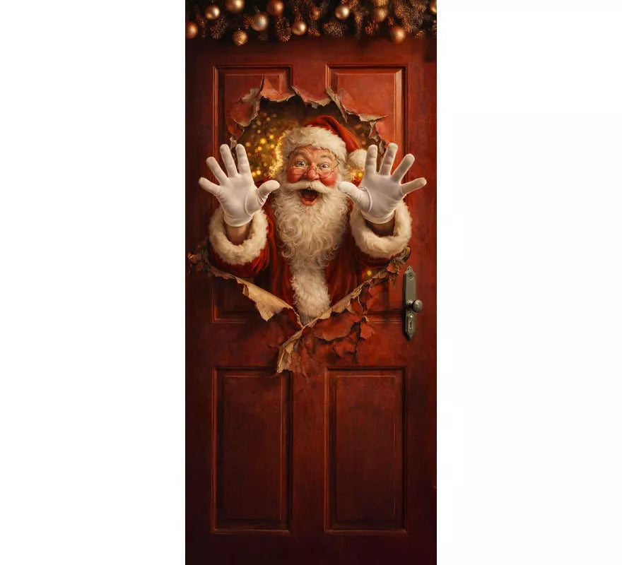 Translation missing: de.Decoración de Puerta de Papá Noel de 80x180 cm