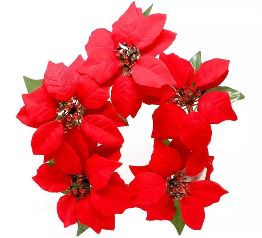 Translation missing: de.Decoración Puerta de Poinsettia 25 cm