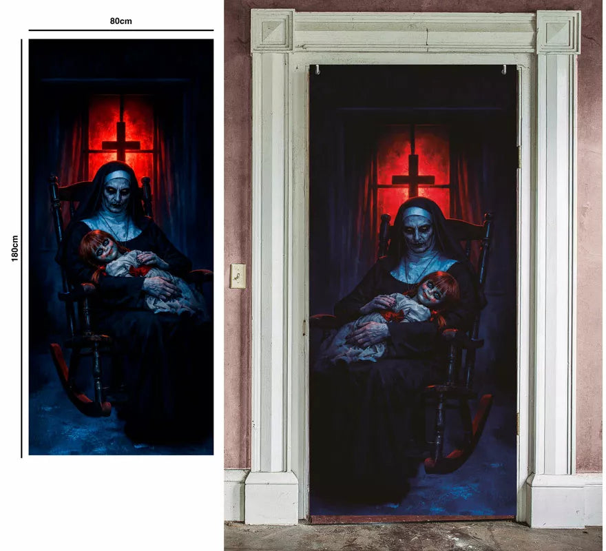 Decoración Puerta Monja Tenebrosa de 80x180 cm