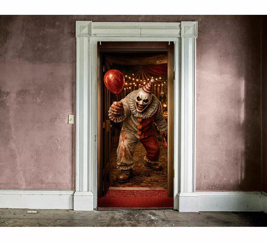 Translation missing: de.Decoración Puerta Payaso Asesino de 80x180 cm