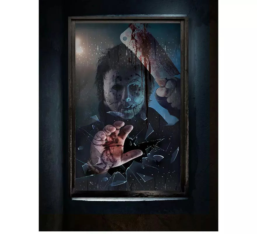 Translation missing: de.Decoración Ventana Asesino Halloween de 80x120 cm
