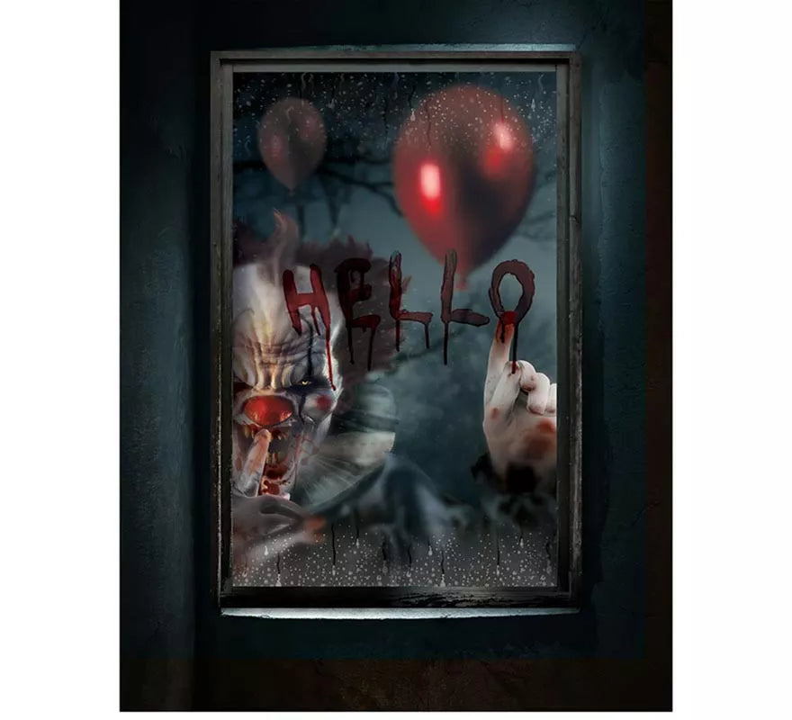 Translation missing: de.Decoración Ventana Payaso Asesino de 80x120 cm