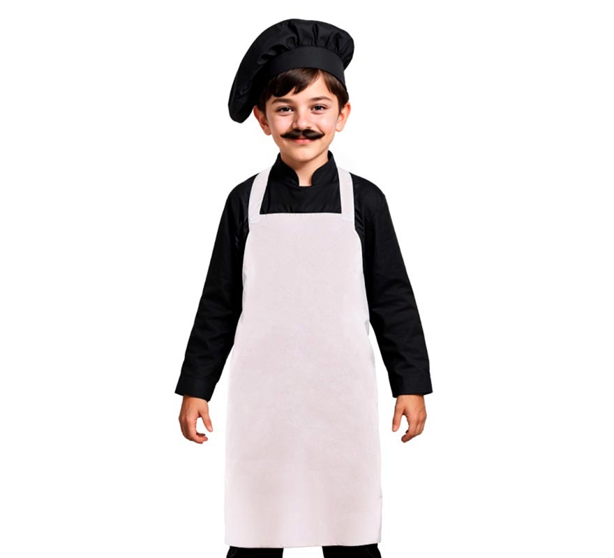 Translation missing: de.Delantal de Chef blanco clásico infantil
