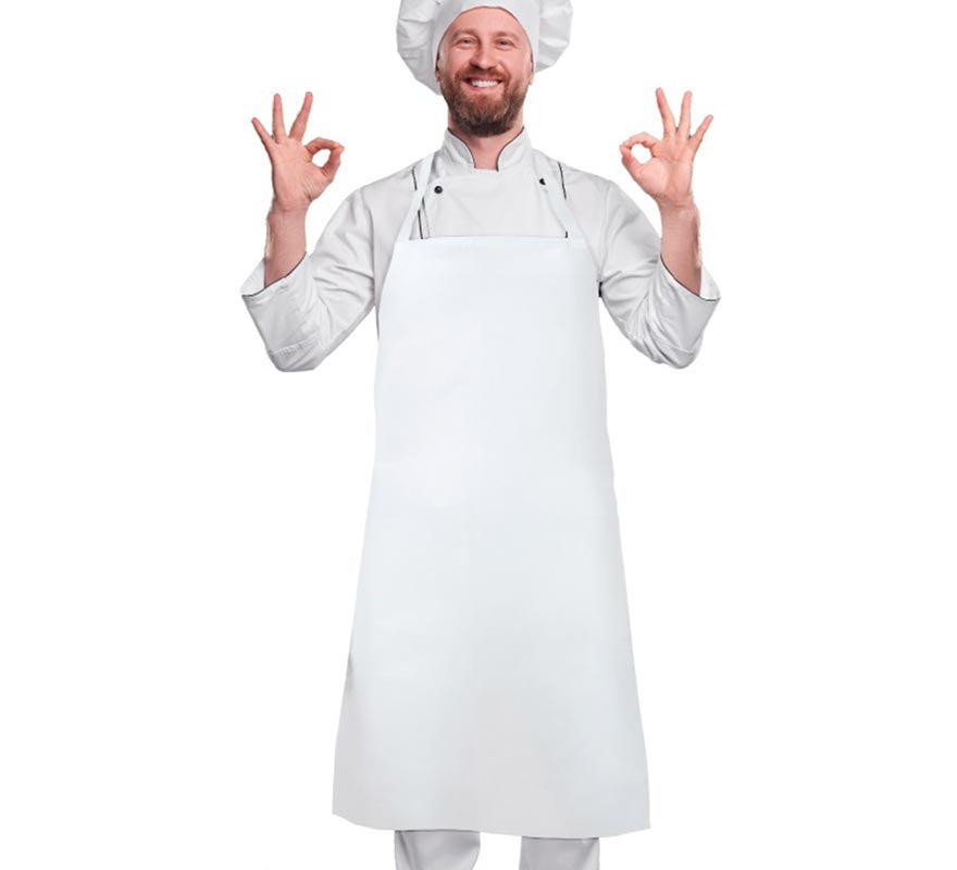 Translation missing: de.Delantal de Cocinero blanco adulto