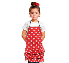 Flamenco-Schürze mit weißen Punkten für Kinder