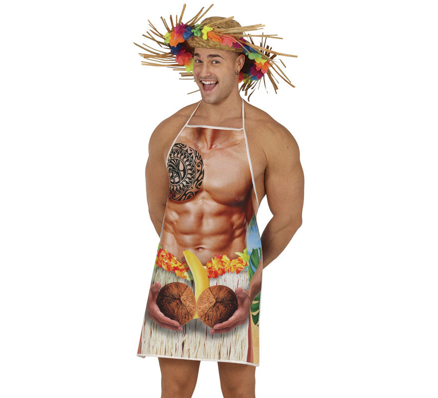 Delantal de Hawaiano musculoso adulto