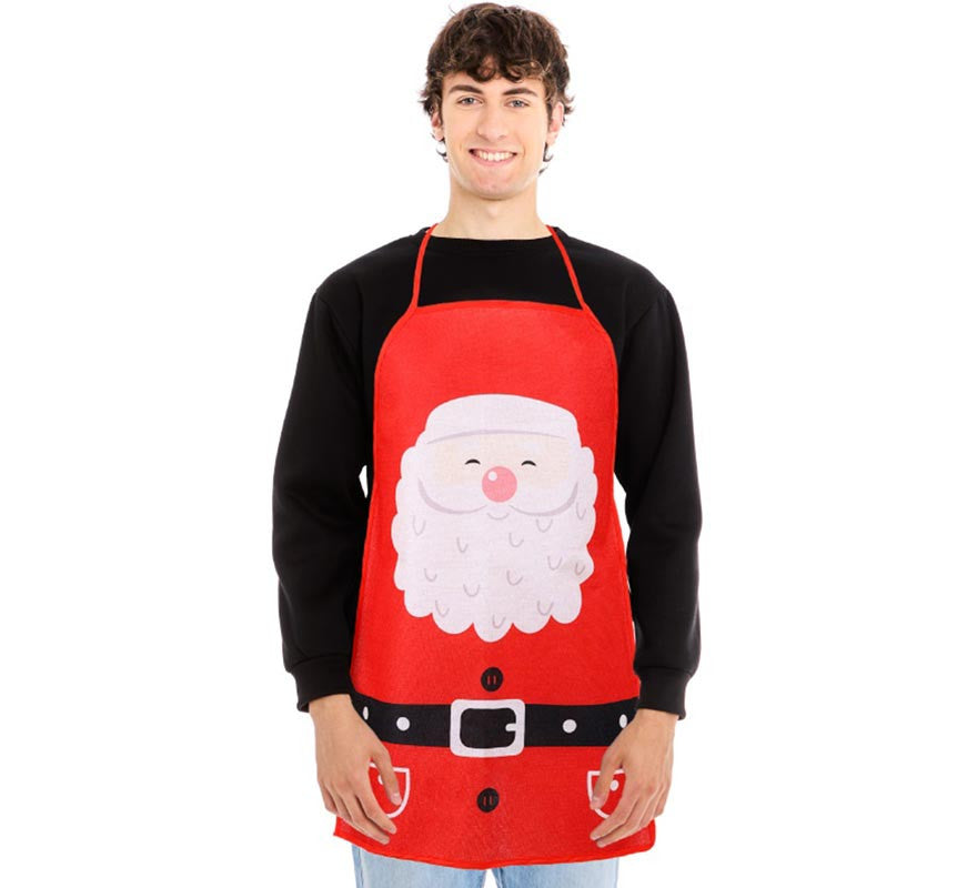Translation missing: de.Delantal Navideño de Papá Noel rojo de 52X72 cm