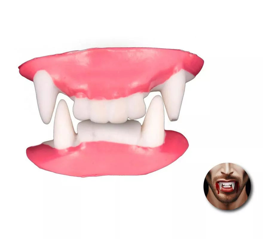 Translation missing: de.Dentadura de Vampiro Colmillos blancos adulto