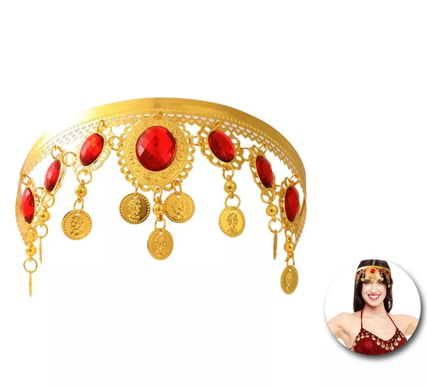 Translation missing: de.Diadema Árabe con piedras rojas