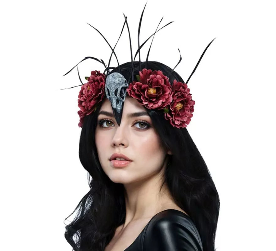 Translation missing: de.Diadema Calavera y Pluma de Pájaro