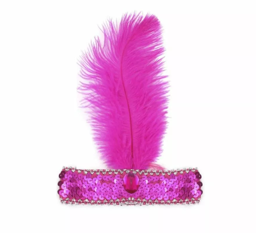 Translation missing: de.Diadema Charlestón con Pluma y Lentejuelas en varios colores