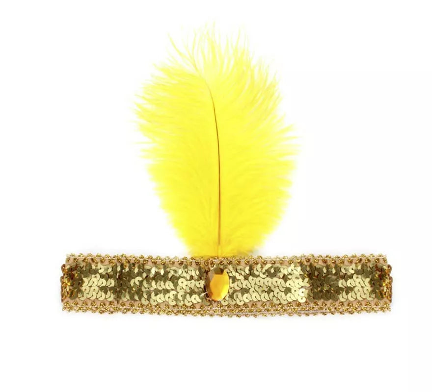 Translation missing: de.Diadema Charlestón con Pluma y Lentejuelas en varios colores