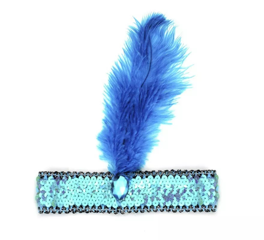 Translation missing: de.Diadema Charlestón con Pluma y Lentejuelas en varios colores