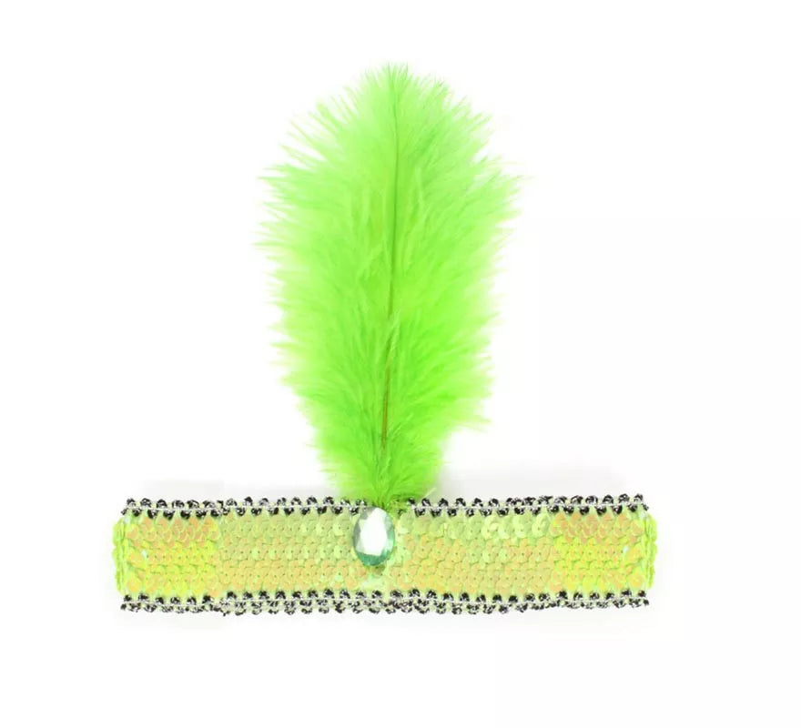 Translation missing: de.Diadema Charlestón con Pluma y Lentejuelas en varios colores