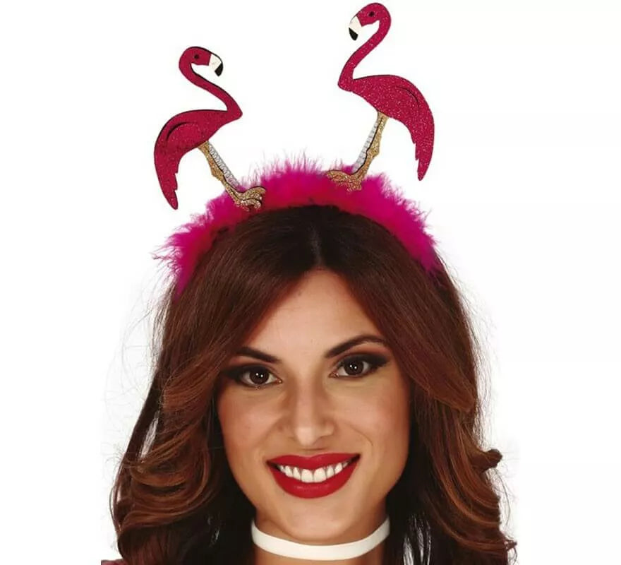 Translation missing: de.Diadema con 2 Flamencos y Marabú