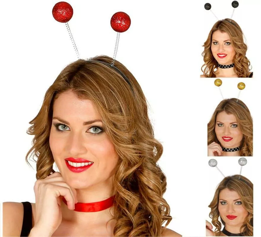 Translation missing: de.Diadema con antenas y bolas escarcha en varios colores