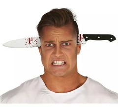 Stirnband mit Messer und Blut