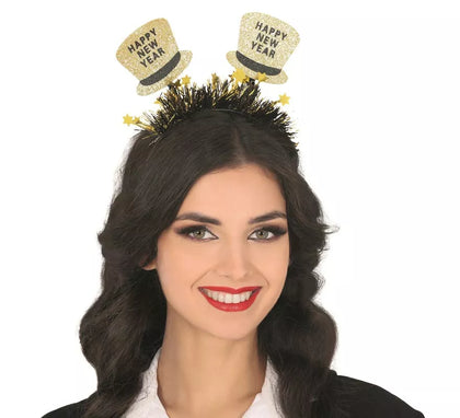 Diadema con Gorros dorados Fin de Año